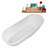 67" Streamline Soaking Freestanding Tub and Tray With Internal Drain-101697763