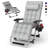Zero Gravity Chair With Cushion, Adjustable Reclining Patio Lounge Chair With Aluminum Alloy Lock System, Foldable Outdoor Recliner With Cup Holder Tray, Portable Lawn Chair For Patio, Camping & Poolside-291404207