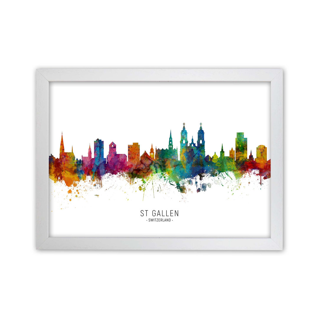 St. Gallen Switzerland Skyline by Michael Tompsett - Print