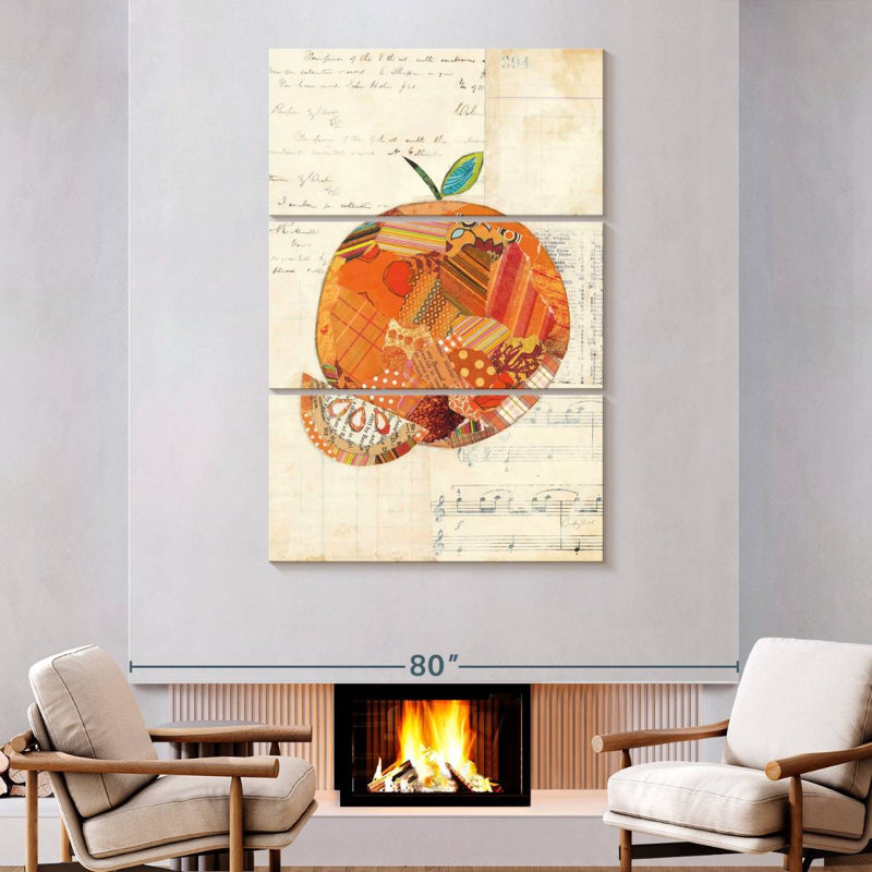 Yarlin Orange Patterns, 74" H x 48" W