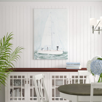 Doux voilier III, peinture sur toile