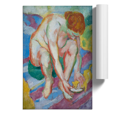 Nude with a Cat by Franz Marc - Frameless Print