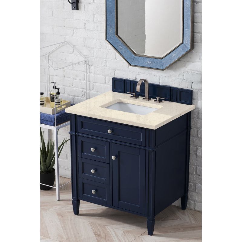 Brittany 30'' W Single Vanity, Victory Blue, Ethereal Noctis, 8" Widespread