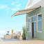 Auvent de patio rétractable en polyester l 98,5 po x P 59 po Outsunny-96861867-112964795-112964800