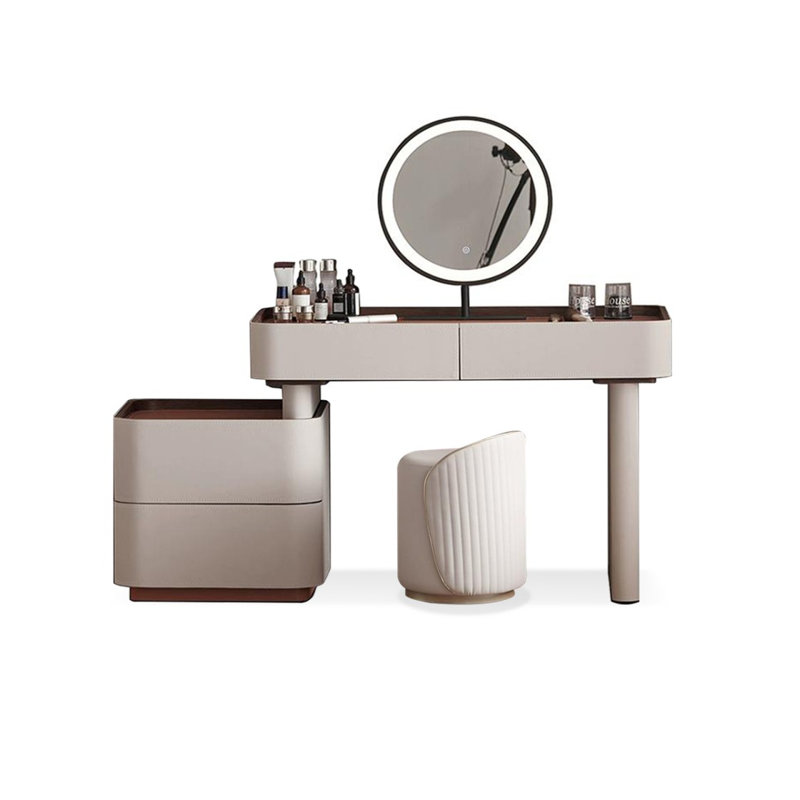 Makeup Vanity with Light mirror,4 drawers,Power Outlet