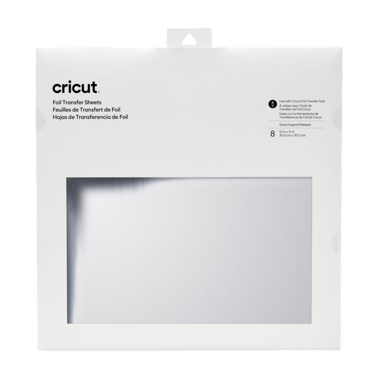 Cricut Foil Transfer Kit, Includes 12 Foil Transfer Sheets, 3 Cricut Tools  in 1 with Interchangeable Tips (Fine, Medium & Bold), Tool Housing 