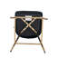 Tabouret de bar rembourré avec repose-pieds Elijah-107437722