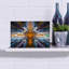 Vibrant Cathedral Ceiling Abstract Colorful Geometric Architecture Wall Art Print 1 Piece Wrapped Canvas Wall Art-941353310