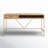 Soleil Solid Wood Top Metal Base Writing Desk-125375495