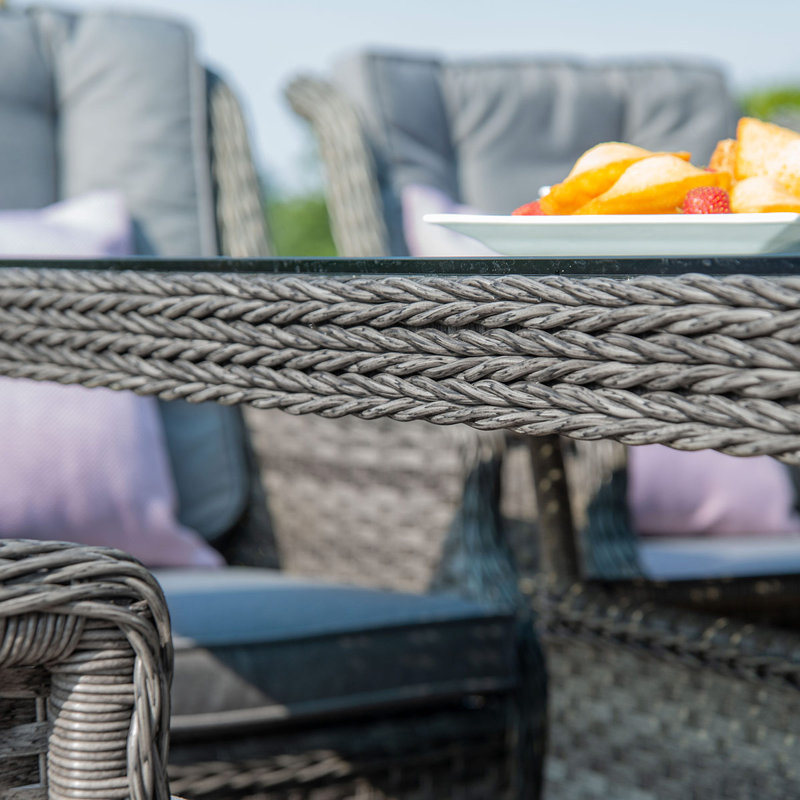 Mitcheldean 6 Seat Round Rattan Dining Set
