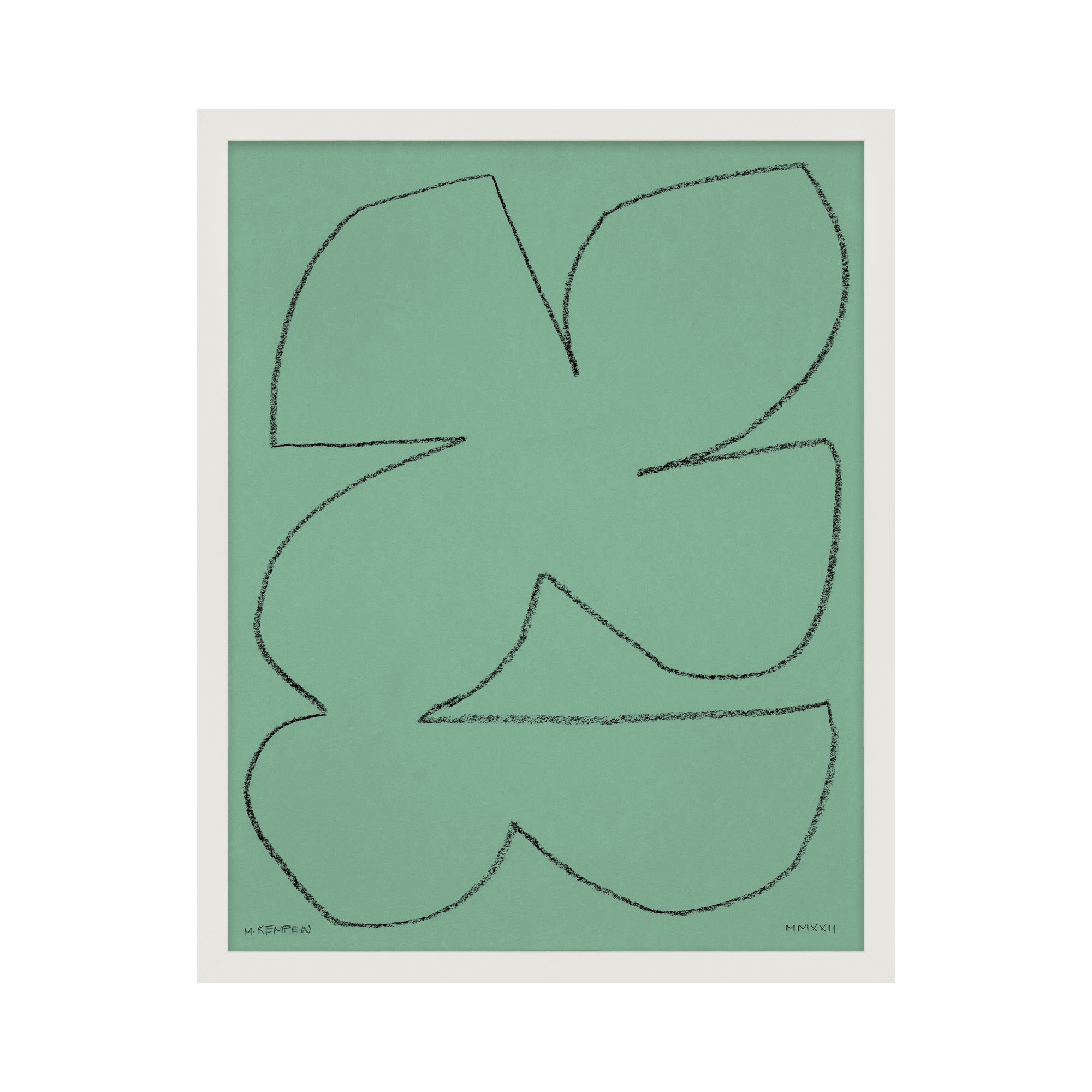 Sage 1 by Michael Kempen, White Framed, 30" W x 38" H