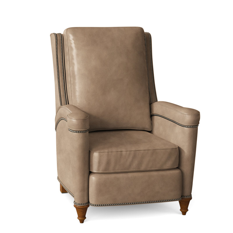Mayes Recliner, New Classiques, Gunmetal, Corinthian Cherry Genuine Leather