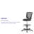 Sinda Mid-Back Mesh Drafting Chair with Fabric Seat and Adjustable Foot Ring