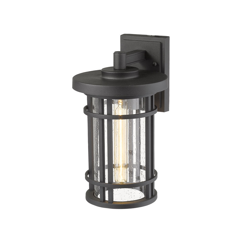 Landry Wall Light, Black, 13.5" H x 8" W x 9" D