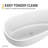 Fiume 66.875'' x 33.375'' Soaking Stone Bathtub