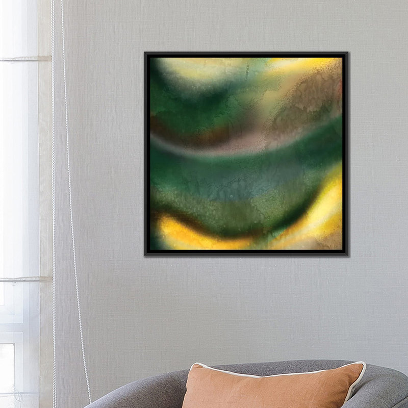 « woosh i », impression sur toile, H 26 po x l 26 po x P 1,5 po, Toile avec cadre noir, Pas de tapis