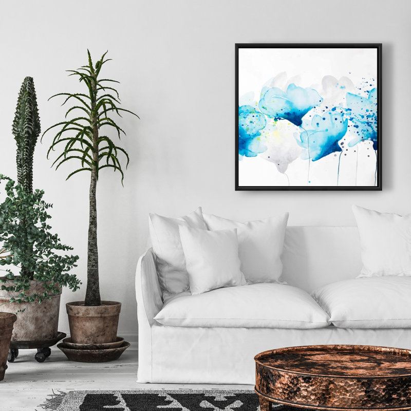 " Watercolor Paint Splash Flowers "