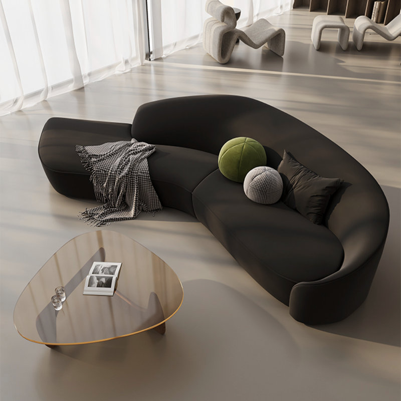 Canapé de luxe moderne, simple et léger, Noir