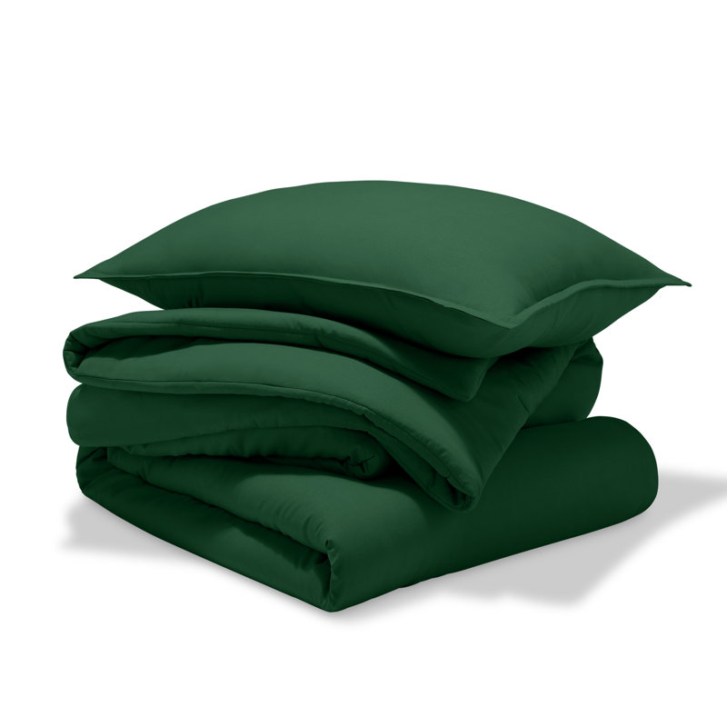 Twin/Twin XL Down Alternative Track Stitch Comforter Set, Forest Green