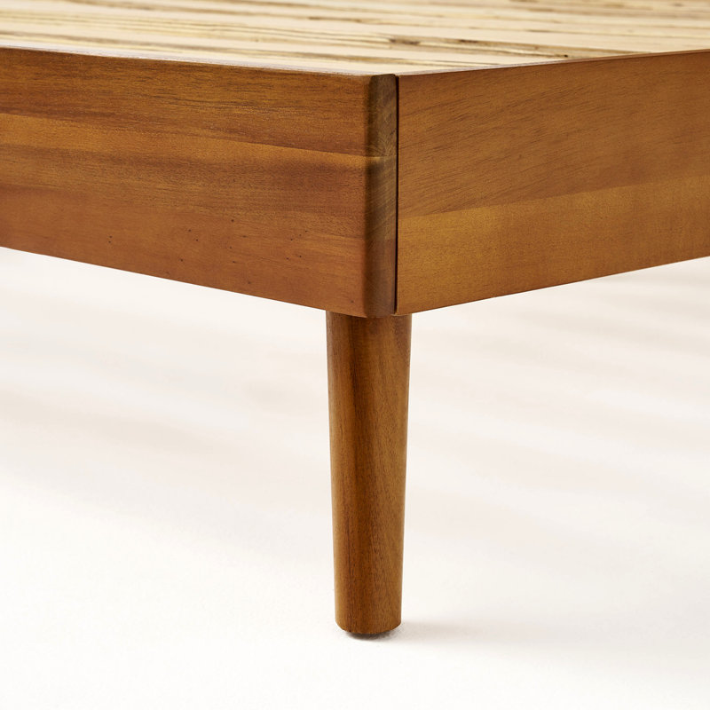 Solid Wood Platform Bed (BED), Natural, Twin