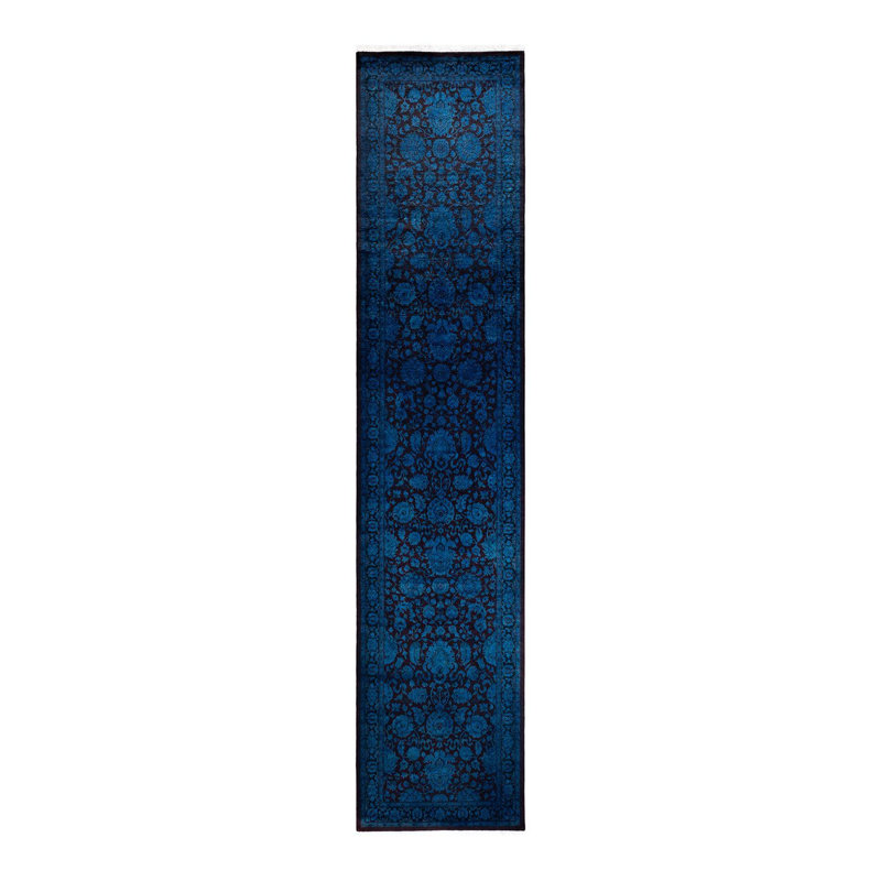 Fine Vibrance One-of-a-Kind 2'6" x 12'1" Hand Knotted Area Rug