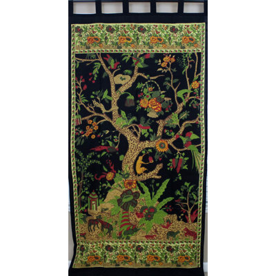 Biren 100% Cotton Semi Sheer Curtain Single Panel