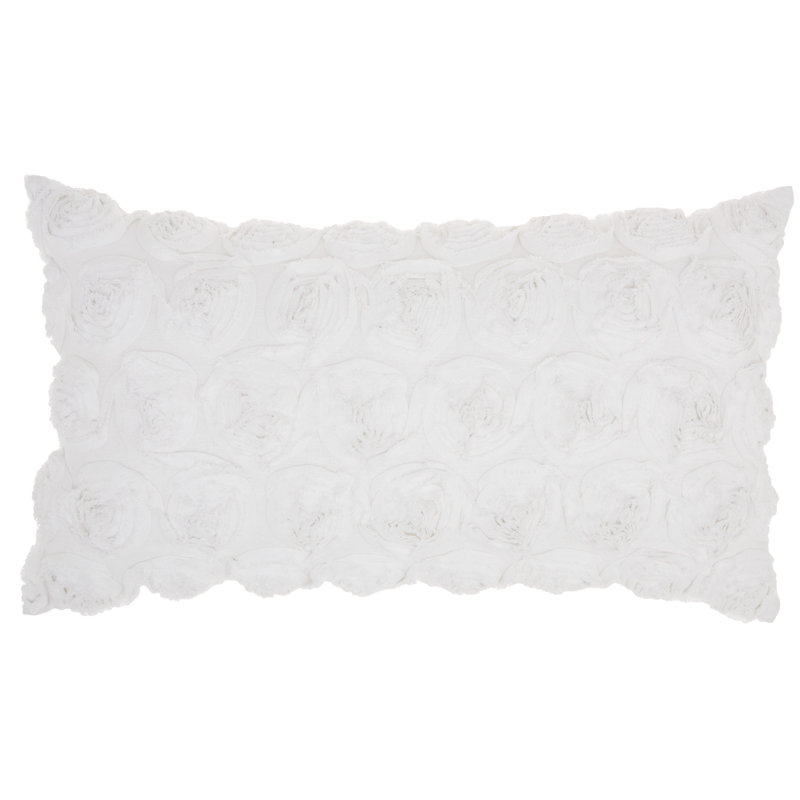  Housse de coussin rectangulaire et insert, Blanc, 14 po x 24 po