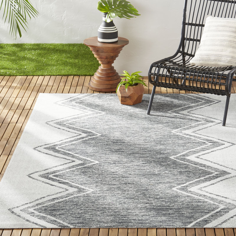 Tapis intérieur / extérieur Leon Nicole Miller, Rectangle 7 pi 9 po x 10 pi 2 po