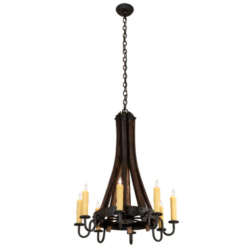 Barrel Stave 8 - Light Chandelier