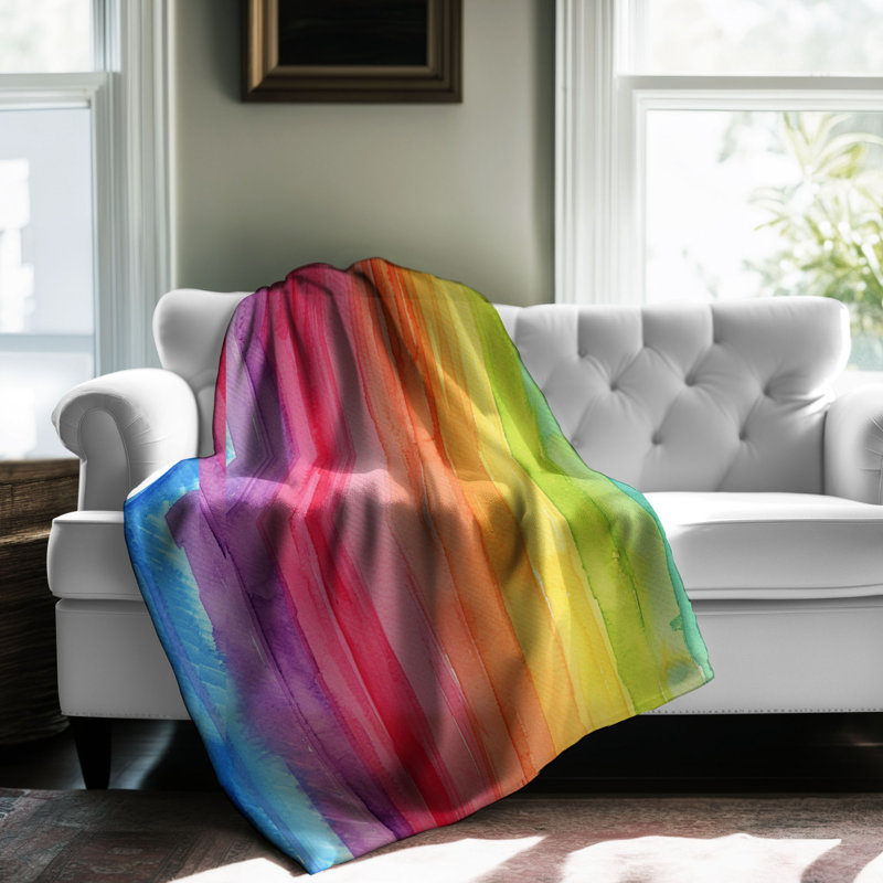 Mystical Rainbow Fantasy - Couverture sherpa de qualité supérieure 1 pièce, Lit simple