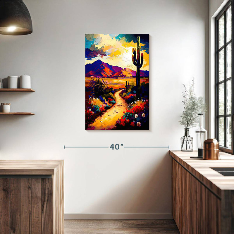 Aime, désert de l'Arizona en fleurs, H 36 po x l 24 po
