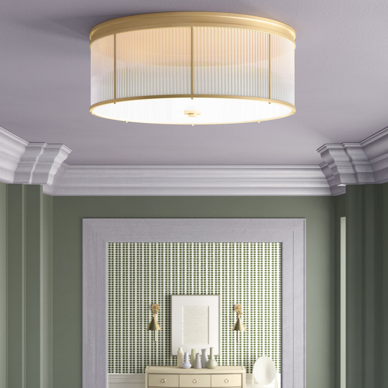 Ralph Lauren Allen 6 - Light Flush Mount, Natural Brass