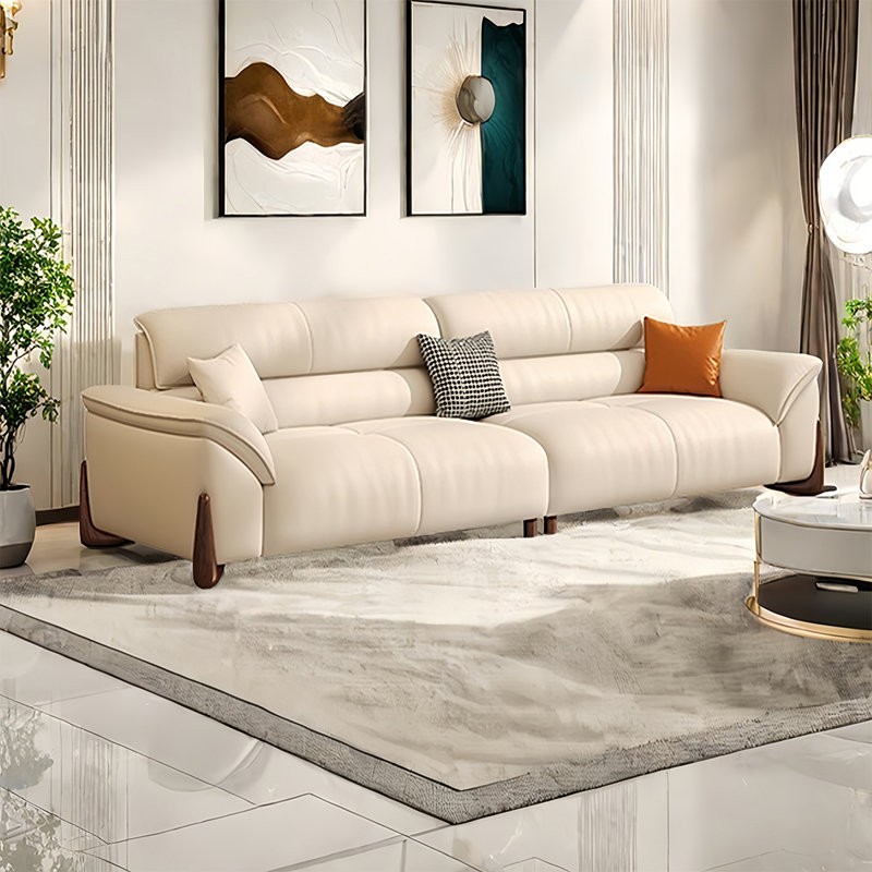 Canapé droit italien de luxe moderne, H 32,67 po x l 110,23 po x P 39,37 po