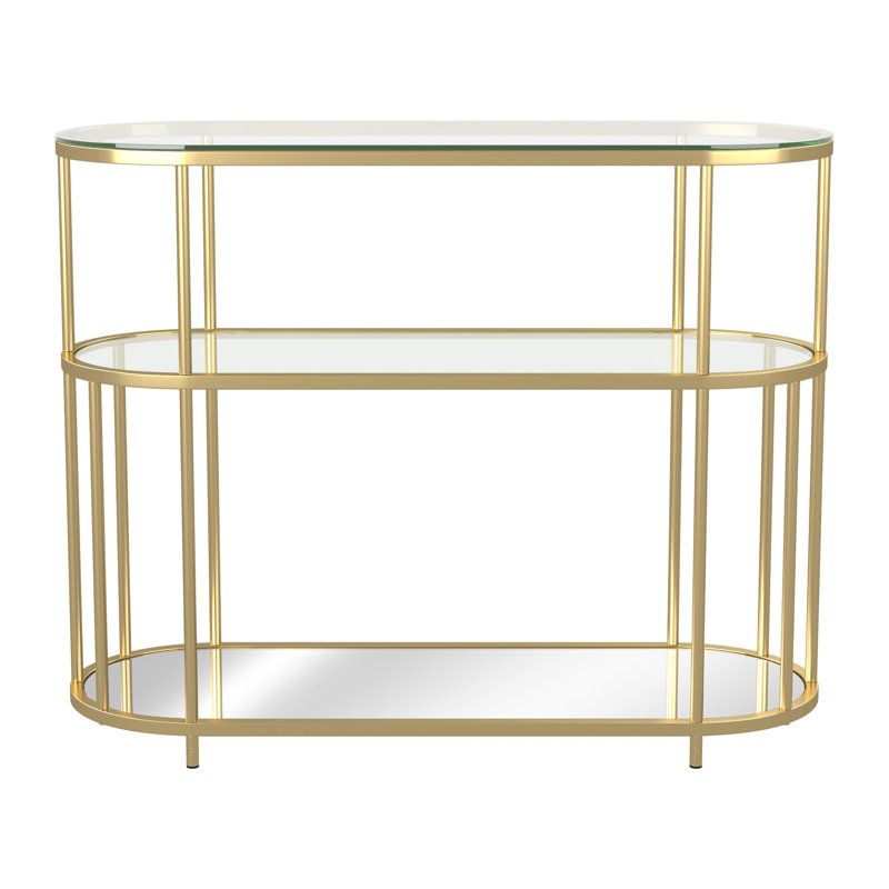 42'' Glass Top Console Table
