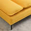 Version 89 pouces jaune, pour appartement et bureau, matériau doux, facile à assembler, siège rembourré d'éponge, teinté, 2 assemblages, rembourrage de dossier,