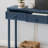 The Antique Navy Blue Entrance Sofa Table Is Specially Designed For The Entrance Scene, With Protruding Drawers And Long Shelves, Which Takes Into Account Both Storage And Appearance.