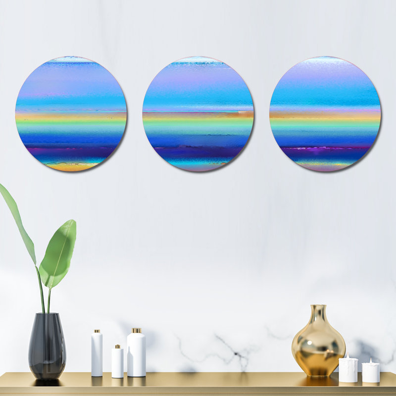 Ensemble de 3 impressions murales paysage au coucher du soleil