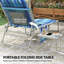 Chaise longue pliante avec trou pour le visage, table d'appoint et dossier réglable pour une détente en plein air