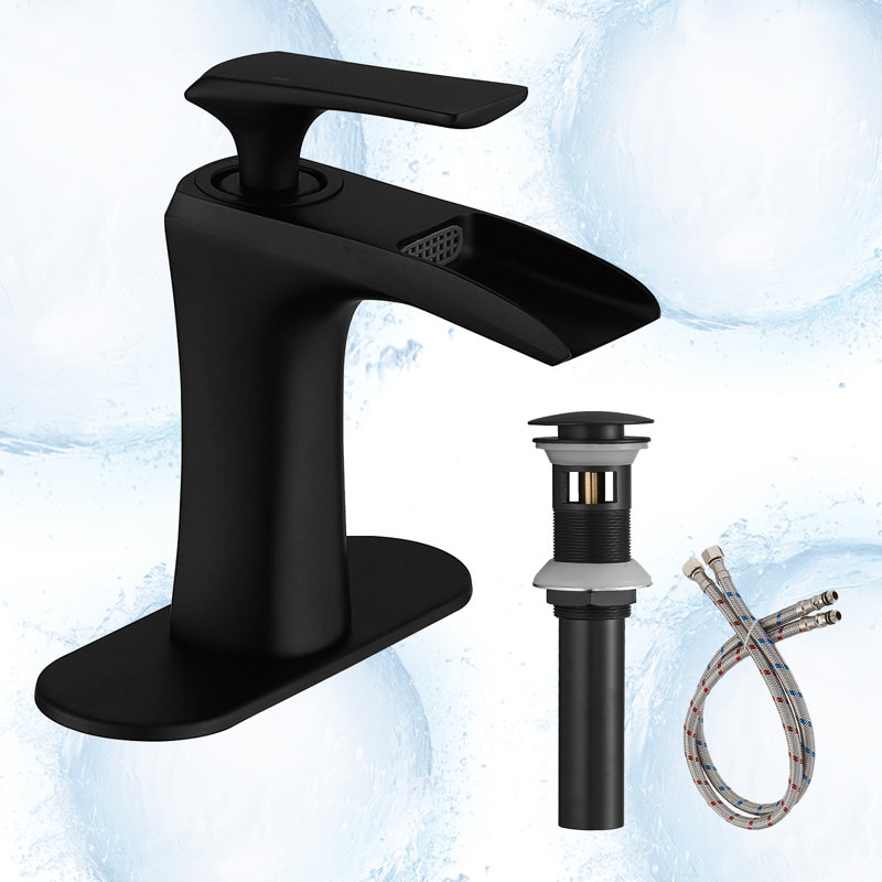 Waterfall Single Hole Single-Handle Low-Arc Bathroom Faucet