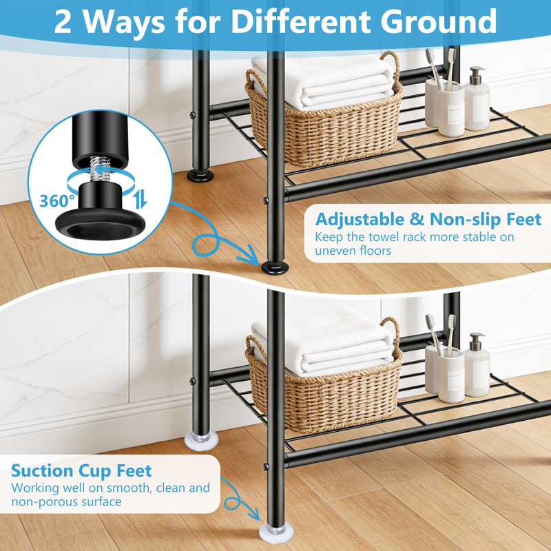 Freestanding Towel & Blanket Rack