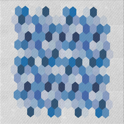 Tapis bleu à motif géométrique Kingstowne