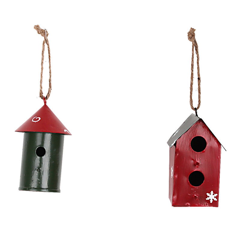Ensemble d’ornement de noël nichoir pour fêtes 2 pièces