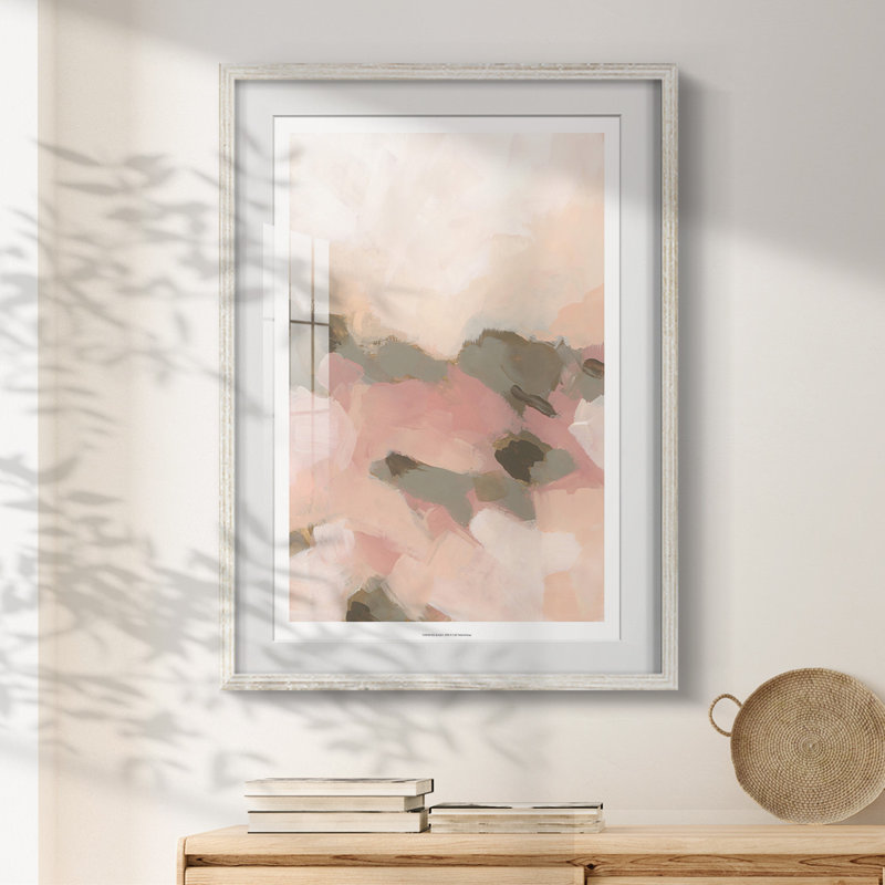 Desert Rose Valley I - impression encadrée, H 28,5 po x l 20,5 po, Blanc