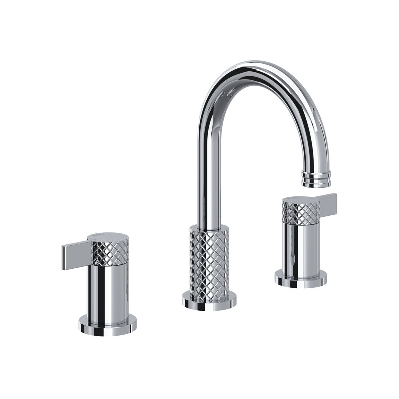 Tenerife Widespread Bathroom Faucet with Drain Assembly, Polished Chrome