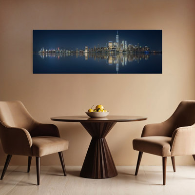 New York City Reflections Abstract Contemporary City Landscape Wall Art
