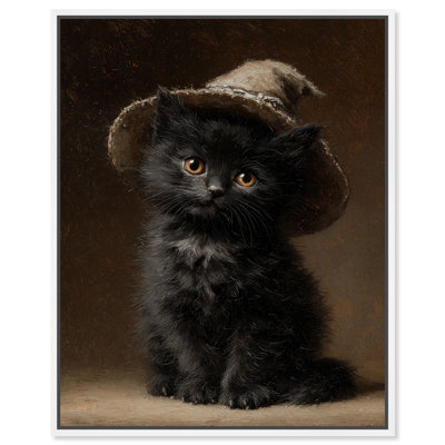 «Little Warlock», reproduction sur toile encadrée par Art Remedy, cadre blanc, 36 x 45
