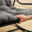 Chaise berçante d'extérieur avec coussin moelleux-264508695-264508689