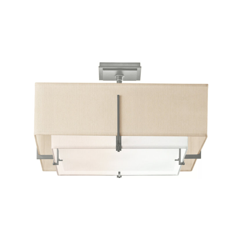 Exos 4 - Light 20.6" Semi Flush Mount, Flax, Sterling