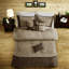 Rustic Faux Suede Bedding Sets, Polyester Comforter Lodge Style