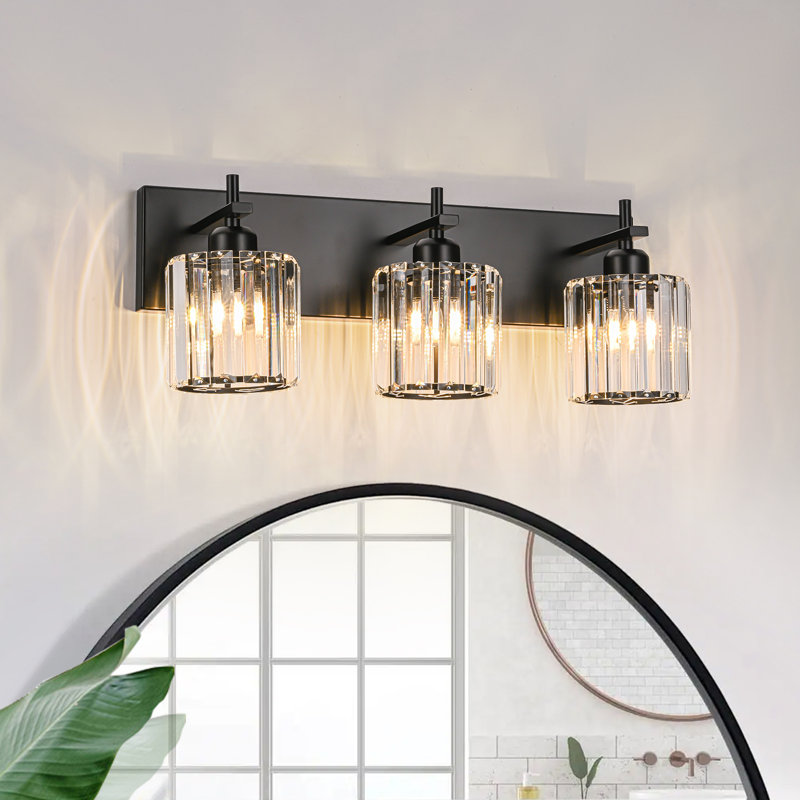 Corless Dimmable Vanity Light, 3, Matte Black